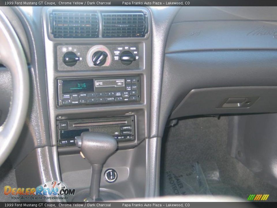1999 Ford Mustang GT Coupe Chrome Yellow / Dark Charcoal Photo #12