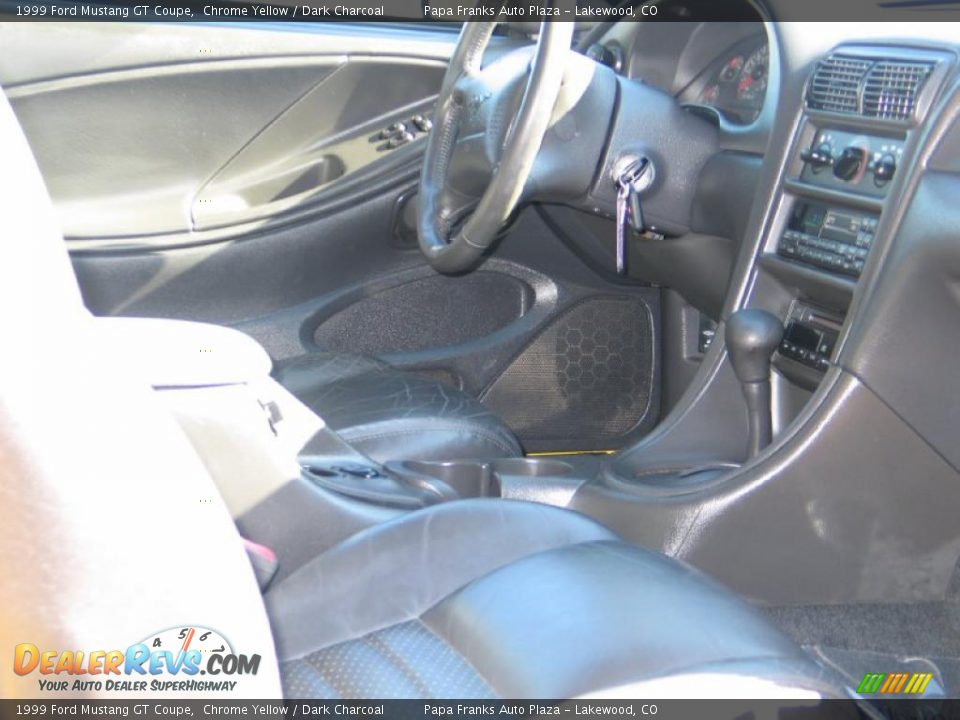 1999 Ford Mustang GT Coupe Chrome Yellow / Dark Charcoal Photo #14