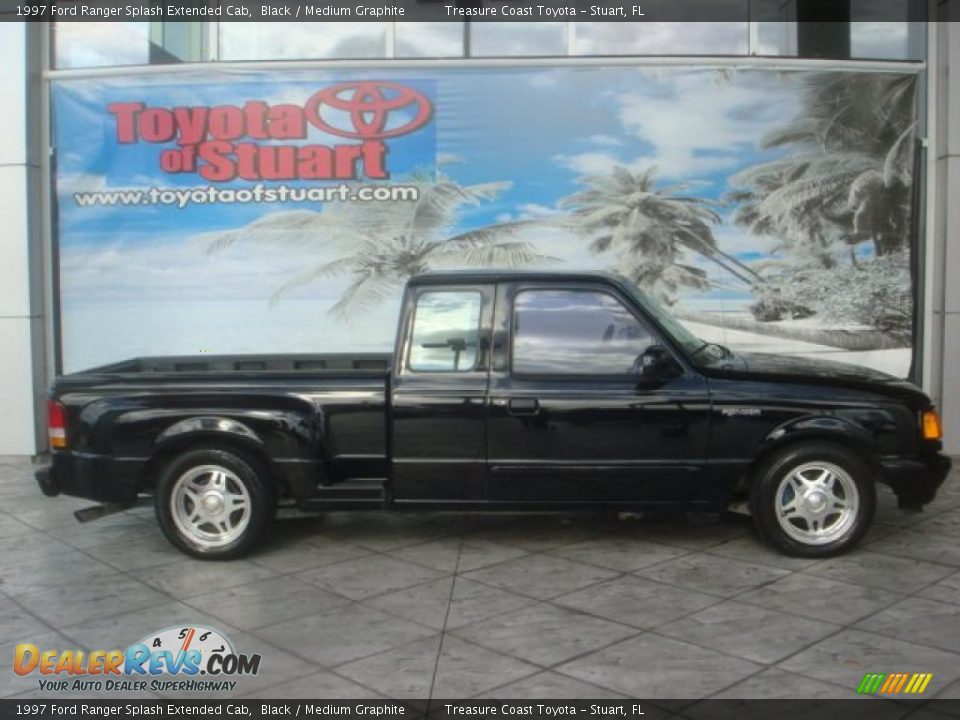 1997 Ford Ranger Splash Extended Cab Black / Medium Graphite Photo #1