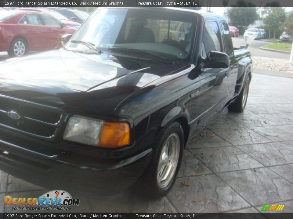 1997 Ford Ranger Splash Extended Cab Black / Medium Graphite Photo #6