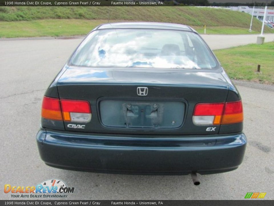 1998 Honda Civic EX Coupe Cypress Green Pearl / Gray Photo #3