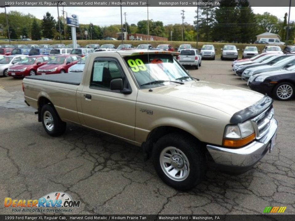 1999 Ford Ranger XL Regular Cab Harvest Gold Metallic / Medium Prairie Tan Photo #6