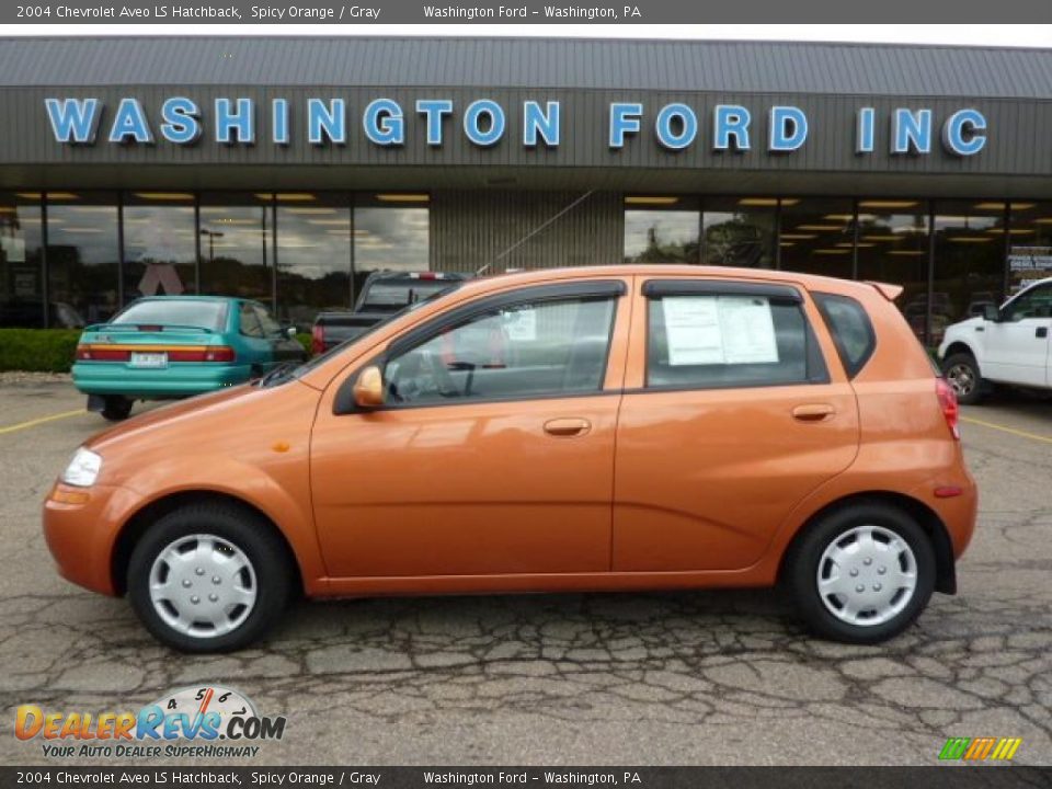 2004 Chevrolet Aveo LS Hatchback Spicy Orange / Gray Photo #1