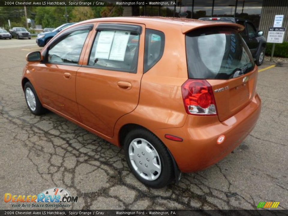 2004 Chevrolet Aveo LS Hatchback Spicy Orange / Gray Photo #2