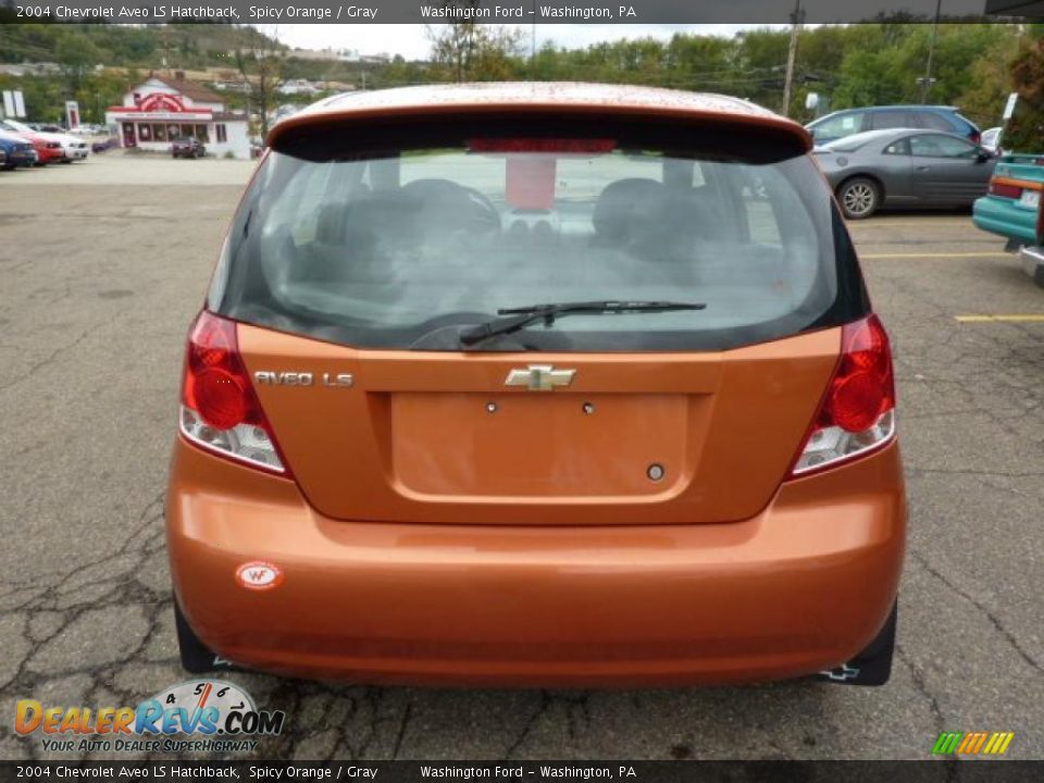 2004 Chevrolet Aveo LS Hatchback Spicy Orange / Gray Photo #3