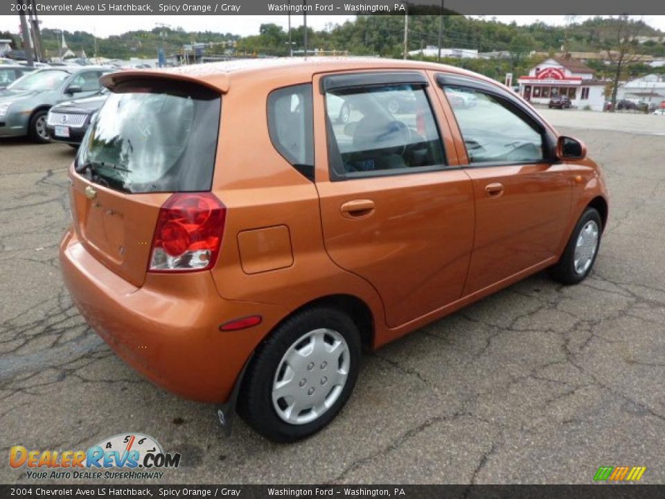 2004 Chevrolet Aveo LS Hatchback Spicy Orange / Gray Photo #4