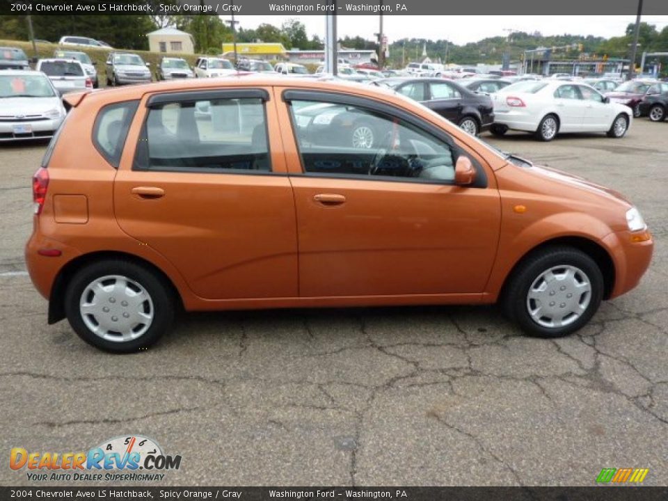 2004 Chevrolet Aveo LS Hatchback Spicy Orange / Gray Photo #5