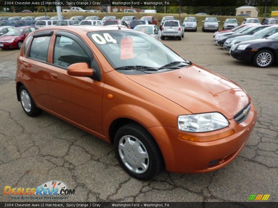 2004 Chevrolet Aveo LS Hatchback Spicy Orange / Gray Photo #6