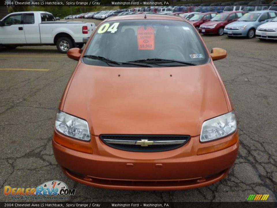 2004 Chevrolet Aveo LS Hatchback Spicy Orange / Gray Photo #7