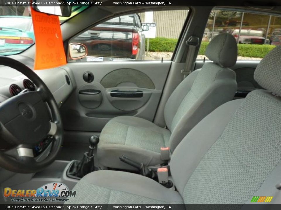 2004 Chevrolet Aveo LS Hatchback Spicy Orange / Gray Photo #10