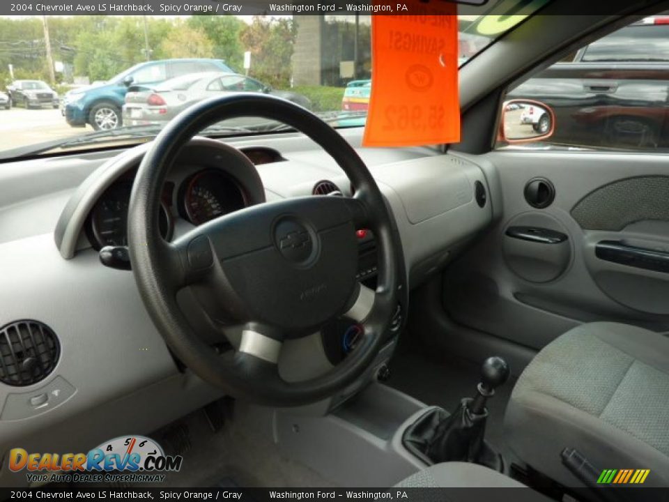 2004 Chevrolet Aveo LS Hatchback Spicy Orange / Gray Photo #11