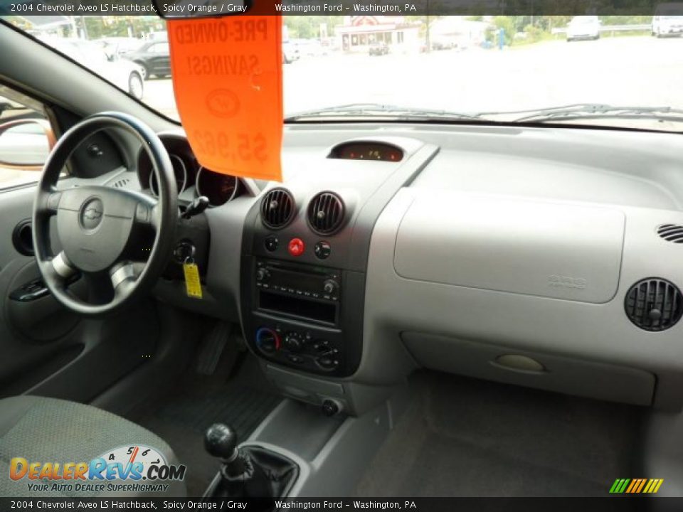 2004 Chevrolet Aveo LS Hatchback Spicy Orange / Gray Photo #17