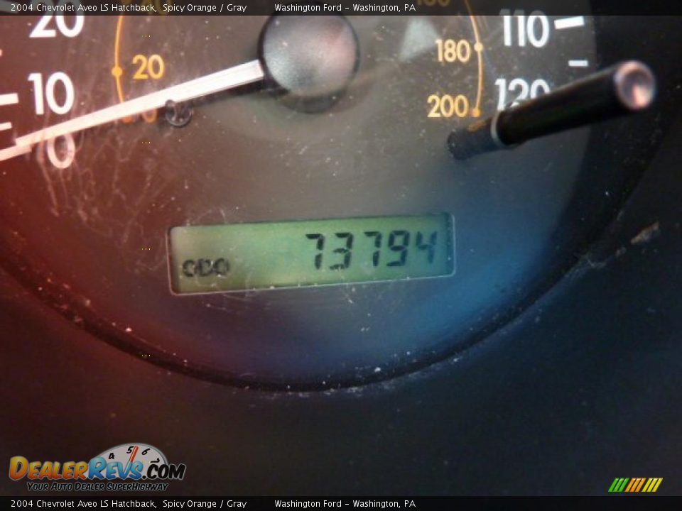 2004 Chevrolet Aveo LS Hatchback Spicy Orange / Gray Photo #20