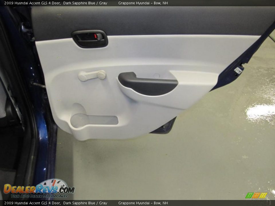 2009 Hyundai Accent GLS 4 Door Dark Sapphire Blue / Gray Photo #7