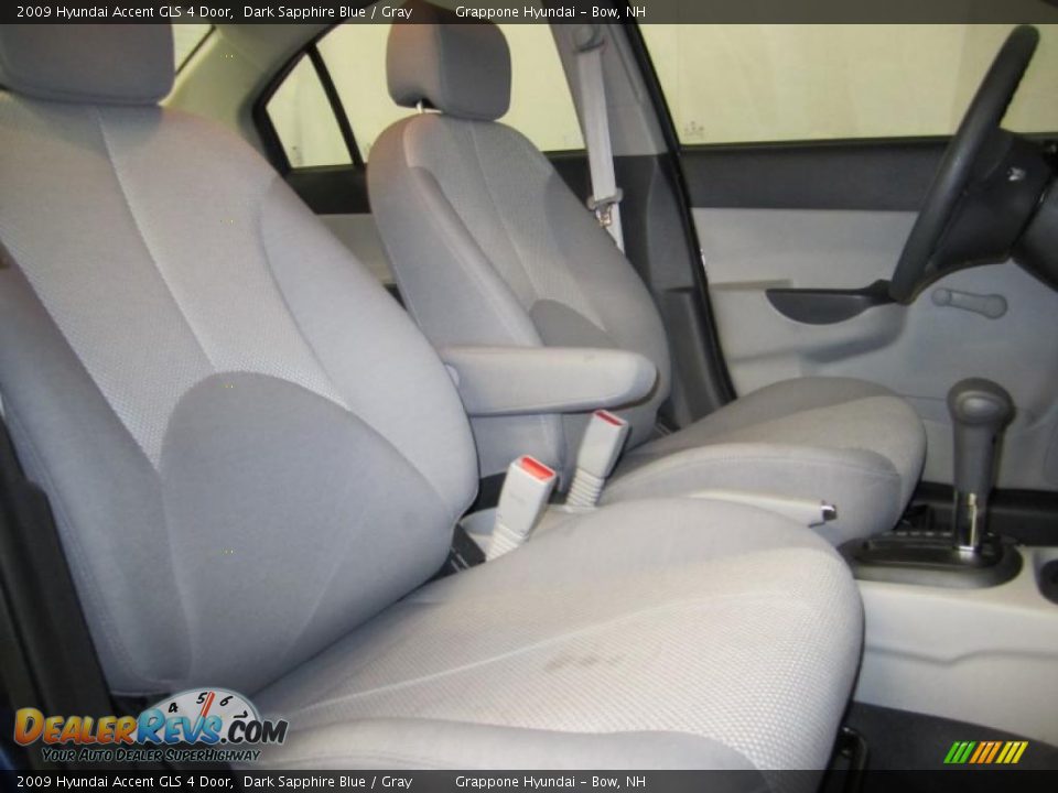 2009 Hyundai Accent GLS 4 Door Dark Sapphire Blue / Gray Photo #8
