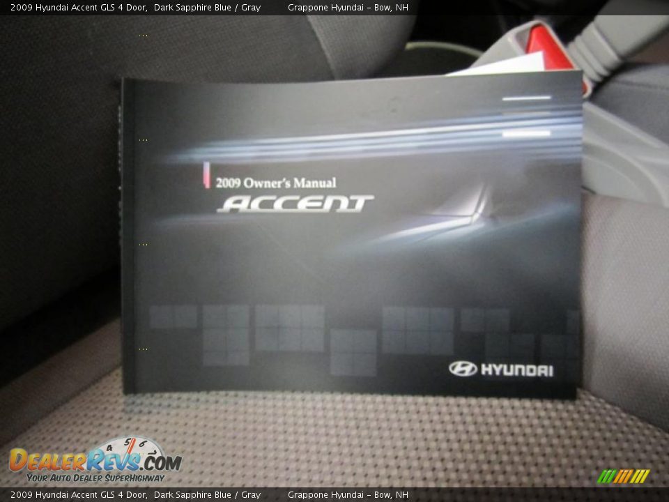 2009 Hyundai Accent GLS 4 Door Dark Sapphire Blue / Gray Photo #9