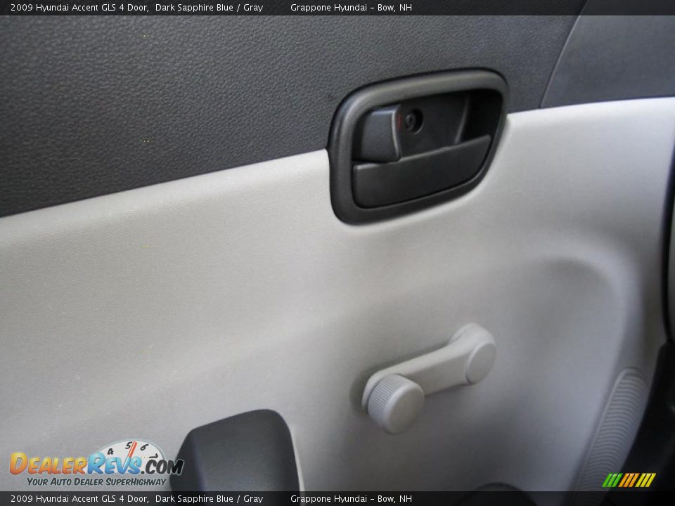 2009 Hyundai Accent GLS 4 Door Dark Sapphire Blue / Gray Photo #10