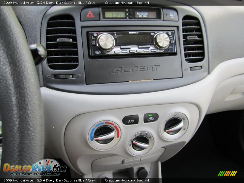 2009 Hyundai Accent GLS 4 Door Dark Sapphire Blue / Gray Photo #11