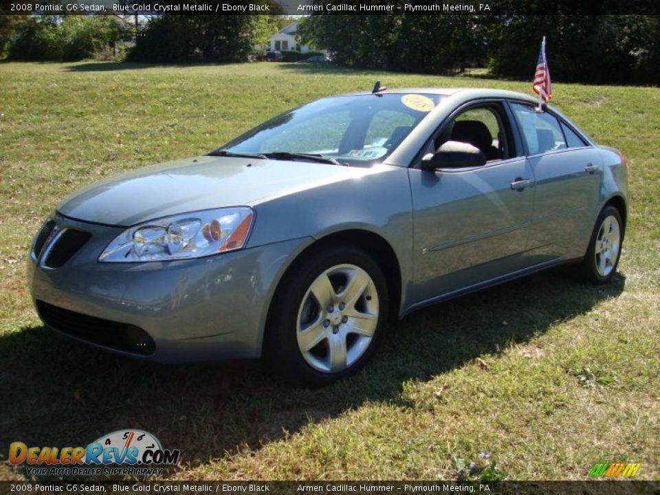 2008 Pontiac G6 Sedan Blue Gold Crystal Metallic / Ebony Black Photo #2