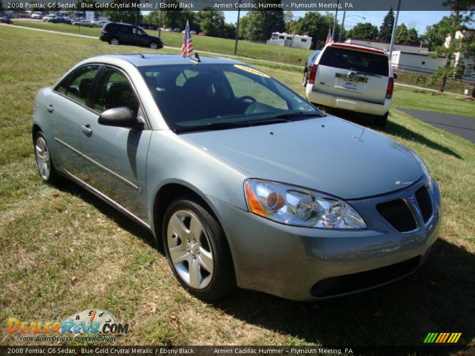 2008 Pontiac G6 Sedan Blue Gold Crystal Metallic / Ebony Black Photo #4