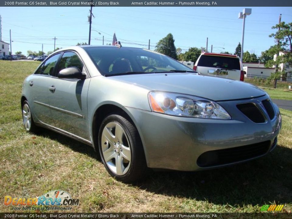 2008 Pontiac G6 Sedan Blue Gold Crystal Metallic / Ebony Black Photo #5