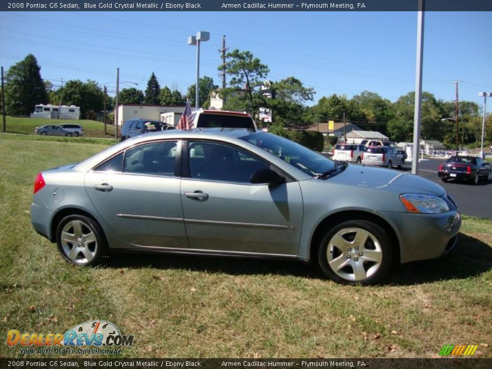 2008 Pontiac G6 Sedan Blue Gold Crystal Metallic / Ebony Black Photo #6