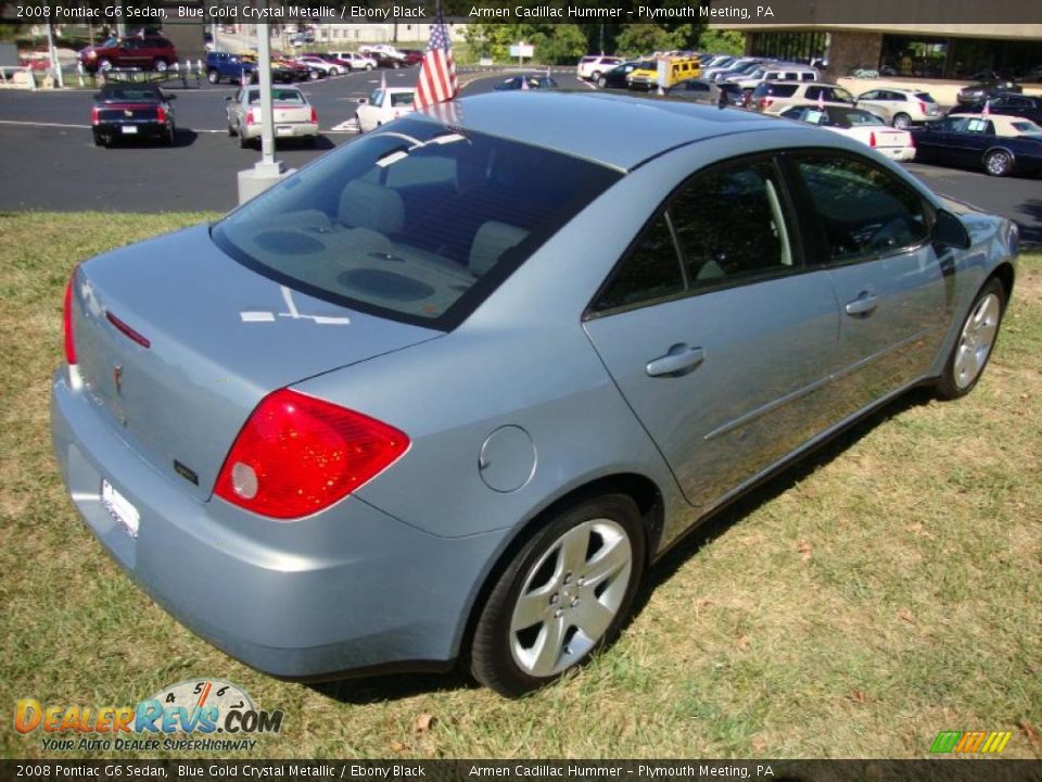 2008 Pontiac G6 Sedan Blue Gold Crystal Metallic / Ebony Black Photo #7