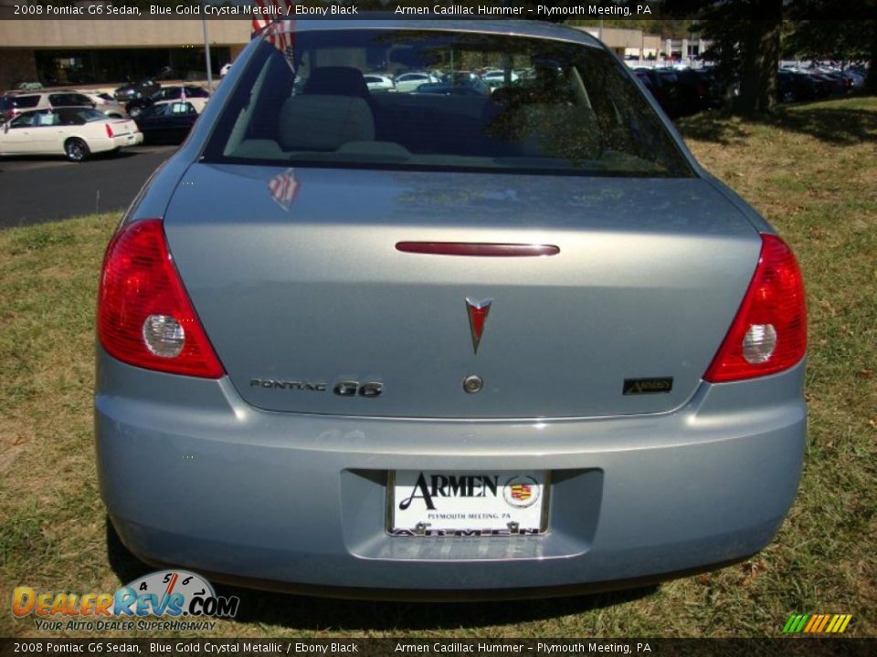 2008 Pontiac G6 Sedan Blue Gold Crystal Metallic / Ebony Black Photo #8