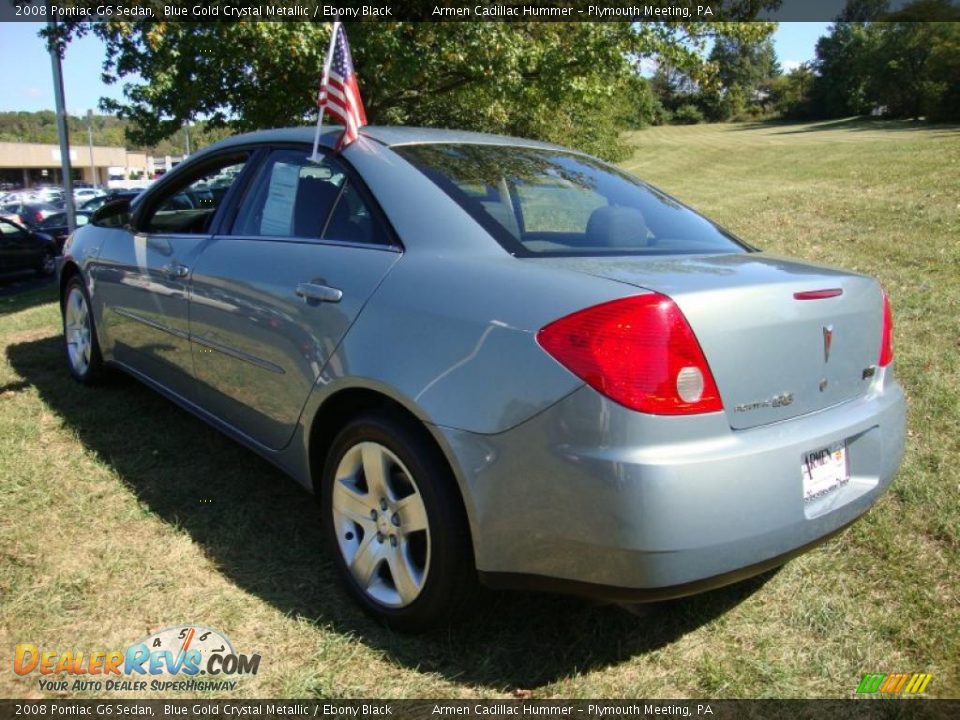 2008 Pontiac G6 Sedan Blue Gold Crystal Metallic / Ebony Black Photo #9