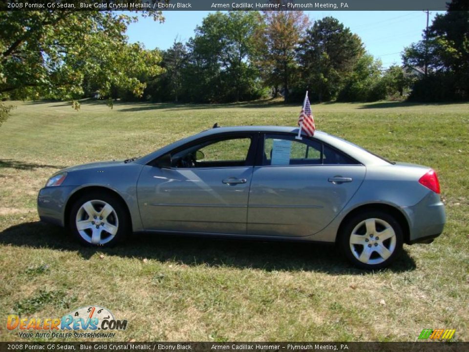 2008 Pontiac G6 Sedan Blue Gold Crystal Metallic / Ebony Black Photo #10