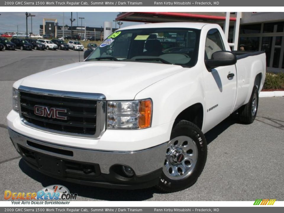 2009 GMC Sierra 1500 Work Truck Regular Cab Summit White / Dark Titanium Photo #1