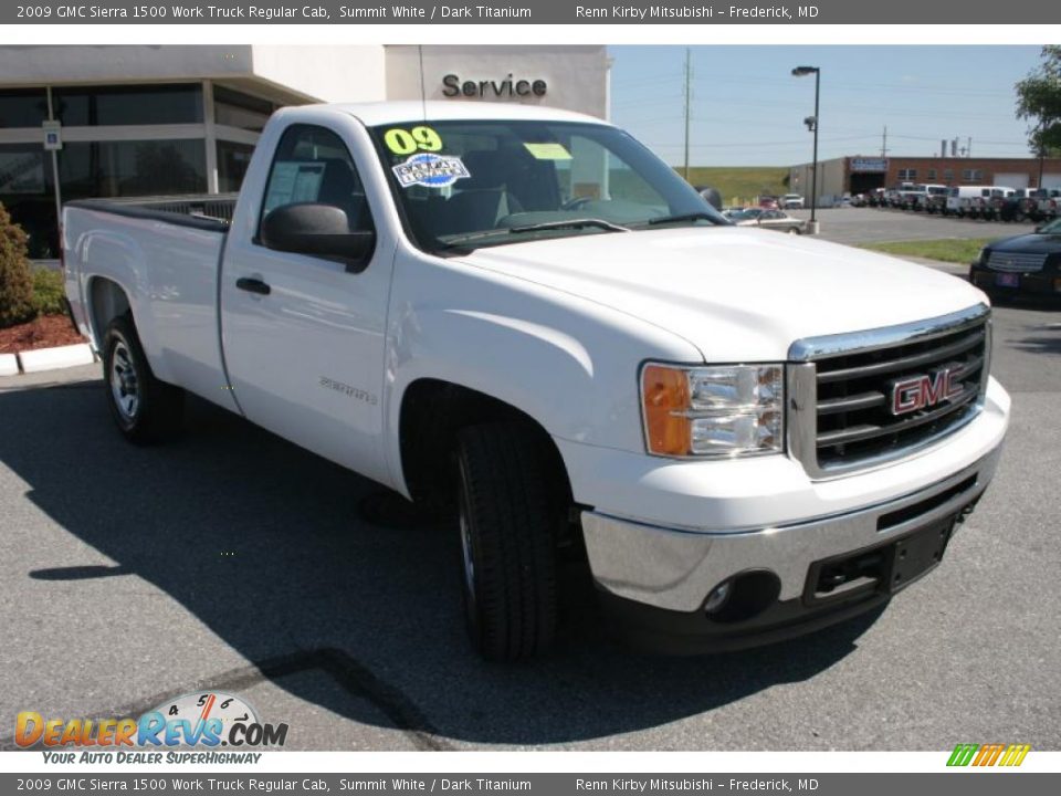 2009 GMC Sierra 1500 Work Truck Regular Cab Summit White / Dark Titanium Photo #10