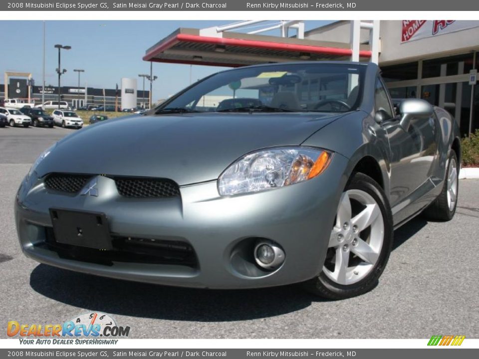 2008 Mitsubishi Eclipse Spyder GS Satin Meisai Gray Pearl / Dark Charcoal Photo #2