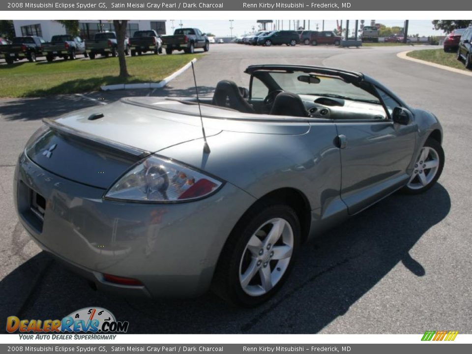 2008 Mitsubishi Eclipse Spyder GS Satin Meisai Gray Pearl / Dark Charcoal Photo #6