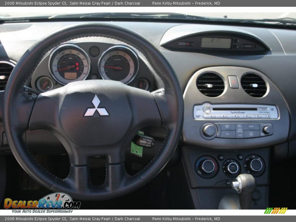 2008 Mitsubishi Eclipse Spyder GS Satin Meisai Gray Pearl / Dark Charcoal Photo #10
