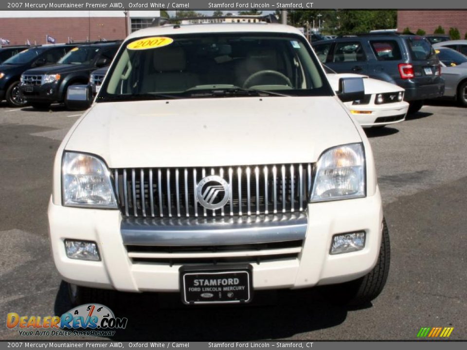 2007 Mercury Mountaineer Premier AWD Oxford White / Camel Photo #2
