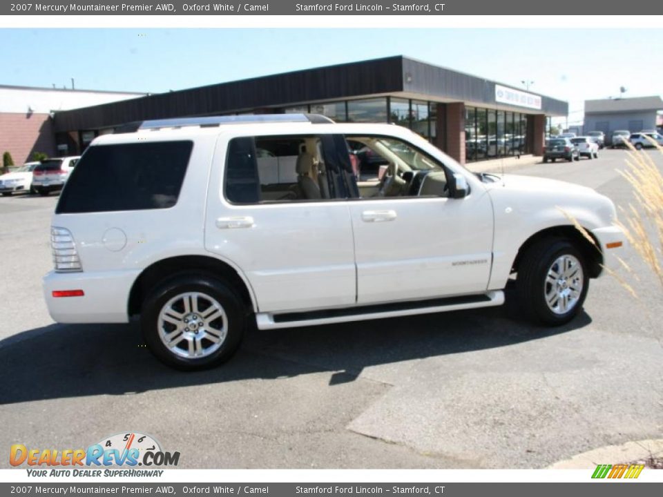 2007 Mercury Mountaineer Premier AWD Oxford White / Camel Photo #6