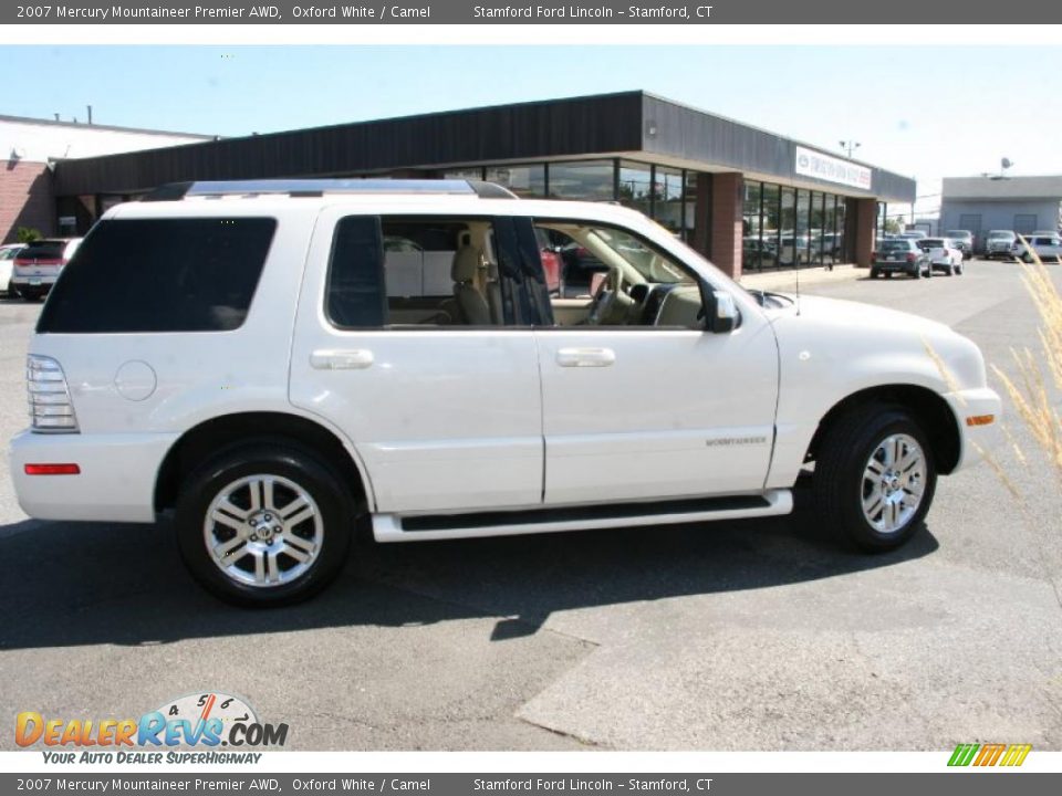2007 Mercury Mountaineer Premier AWD Oxford White / Camel Photo #7
