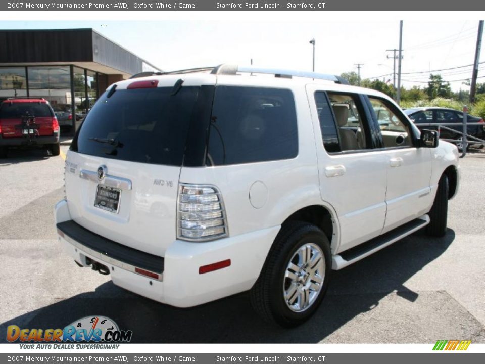 2007 Mercury Mountaineer Premier AWD Oxford White / Camel Photo #9