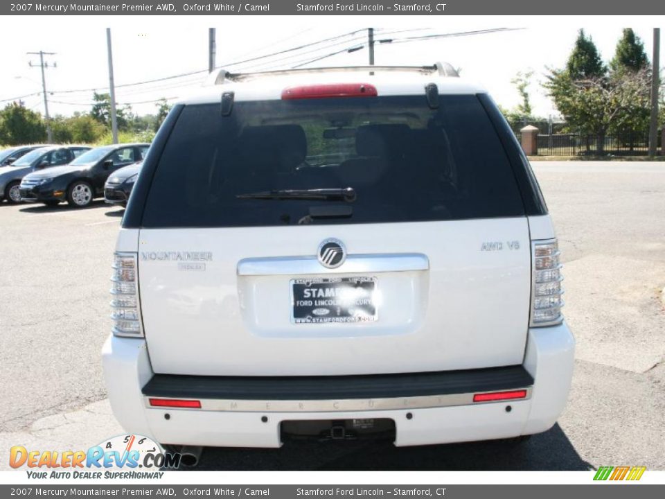 2007 Mercury Mountaineer Premier AWD Oxford White / Camel Photo #10