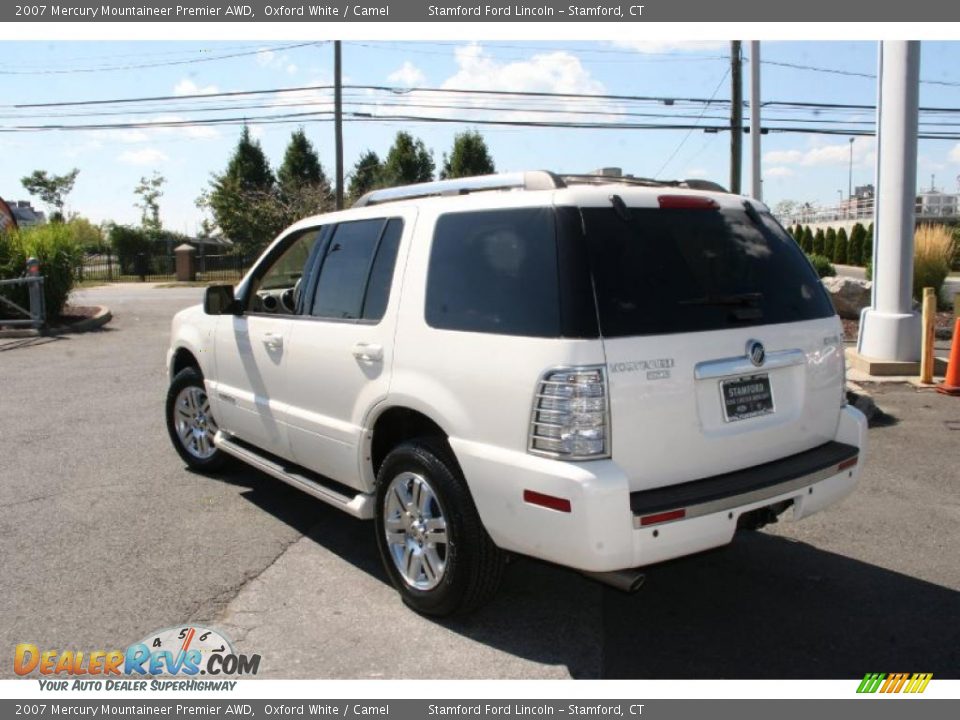 2007 Mercury Mountaineer Premier AWD Oxford White / Camel Photo #12