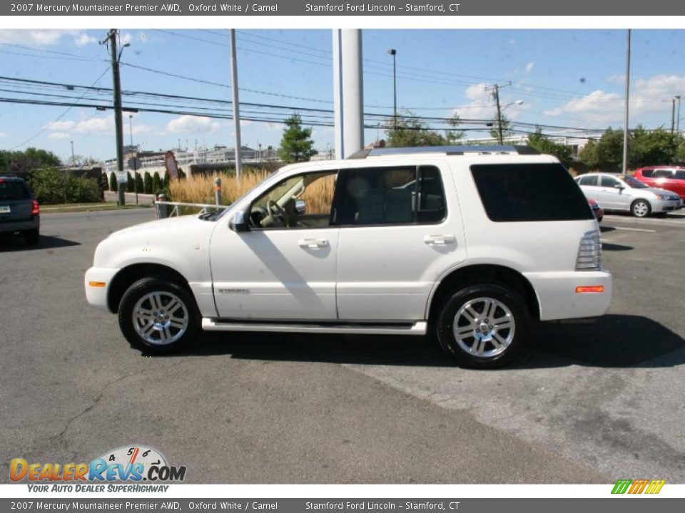 2007 Mercury Mountaineer Premier AWD Oxford White / Camel Photo #13