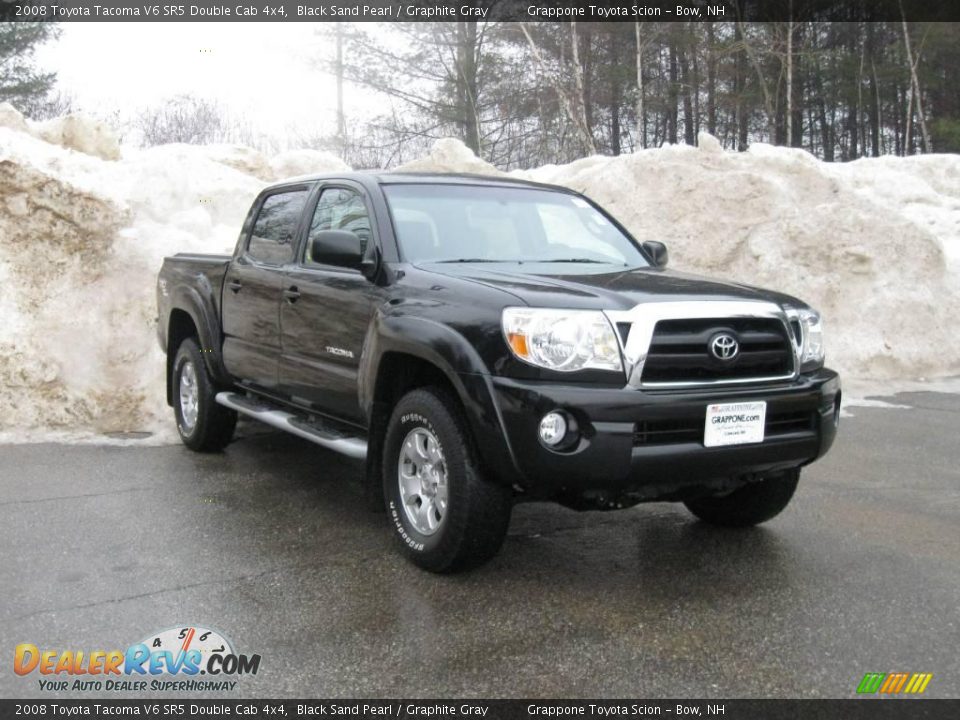 2008 Toyota Tacoma V6 SR5 Double Cab 4x4 Black Sand Pearl / Graphite Gray Photo #1
