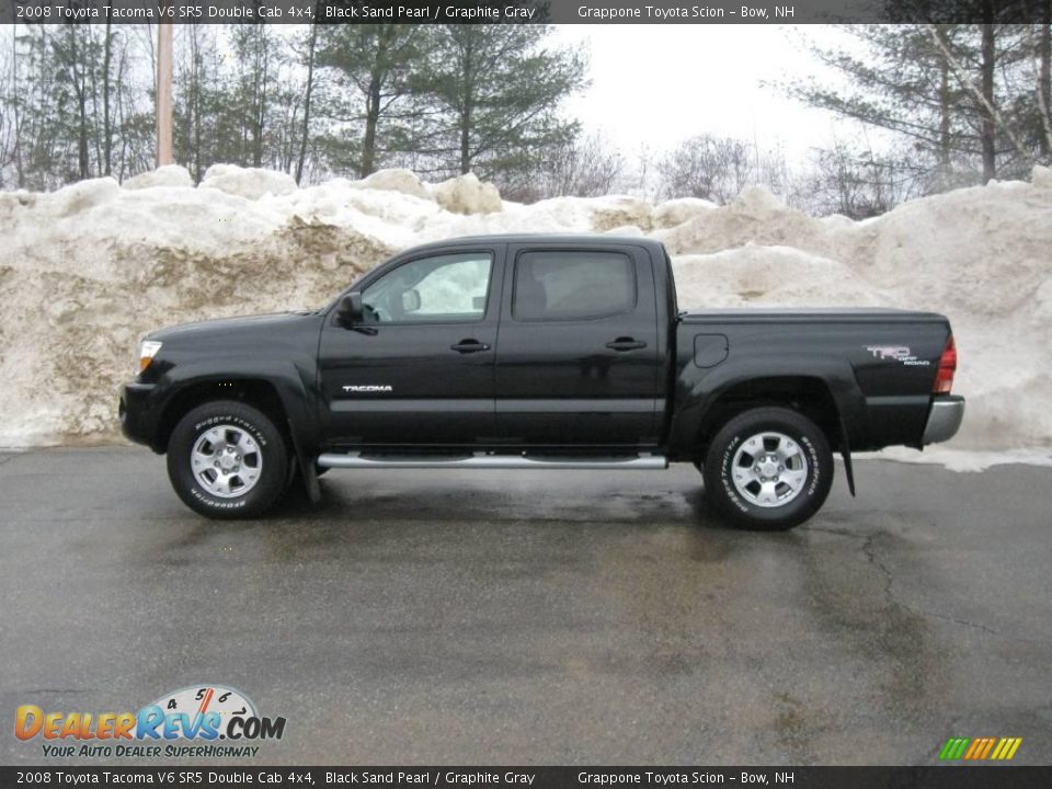 2008 Toyota Tacoma V6 SR5 Double Cab 4x4 Black Sand Pearl / Graphite Gray Photo #5