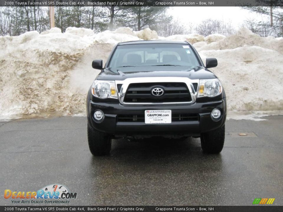 2008 Toyota Tacoma V6 SR5 Double Cab 4x4 Black Sand Pearl / Graphite Gray Photo #6