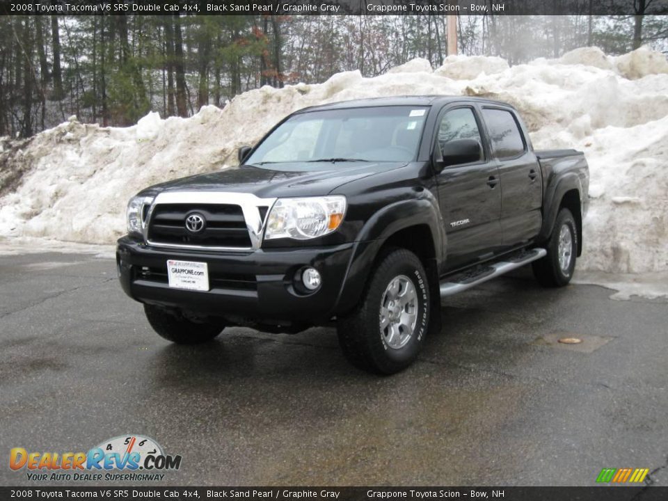 2008 Toyota Tacoma V6 SR5 Double Cab 4x4 Black Sand Pearl / Graphite ...