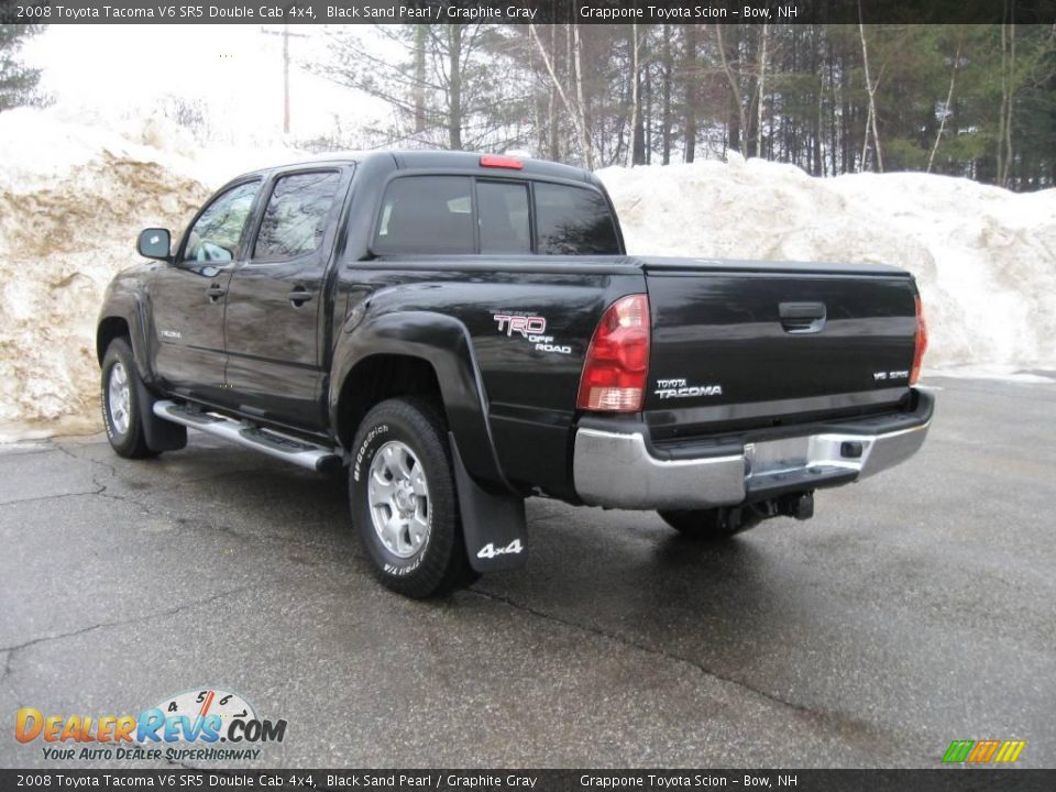 2008 Toyota Tacoma V6 SR5 Double Cab 4x4 Black Sand Pearl / Graphite Gray Photo #9