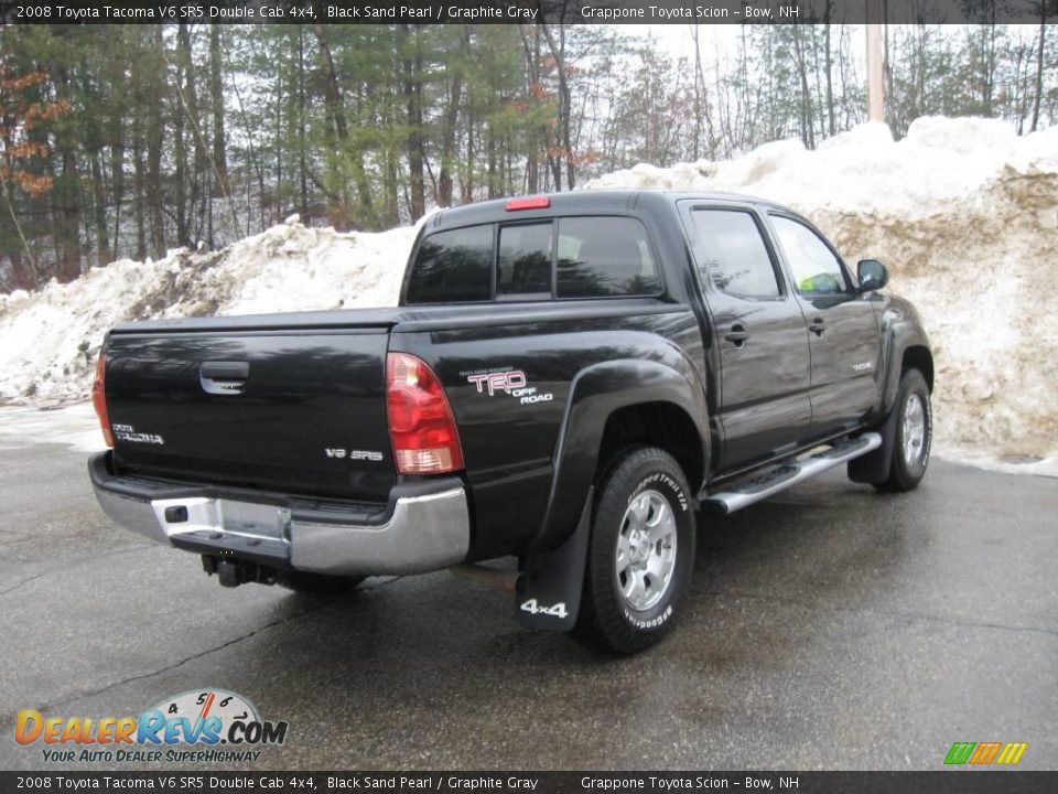 2008 Toyota Tacoma V6 SR5 Double Cab 4x4 Black Sand Pearl / Graphite Gray Photo #10