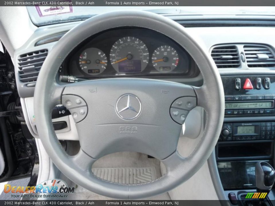 2002 Mercedes-Benz CLK 430 Cabriolet Black / Ash Photo #17