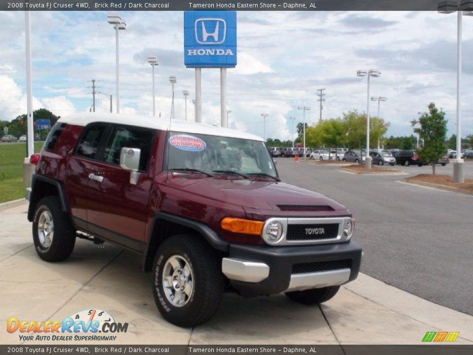 2008 Toyota FJ Cruiser 4WD Brick Red / Dark Charcoal Photo #2